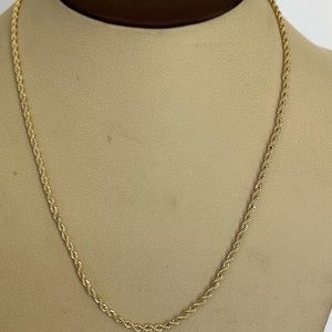 14k gold filled rope necklace